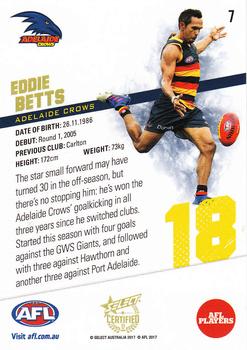 2017 Select Certified #7 Eddie Betts Back